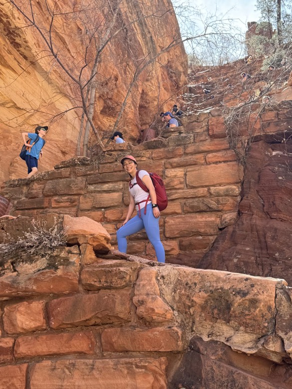 Climbing toward Angels Landing