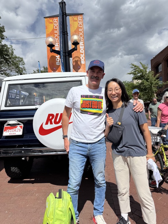 With Coach Bennett at the shakeout run